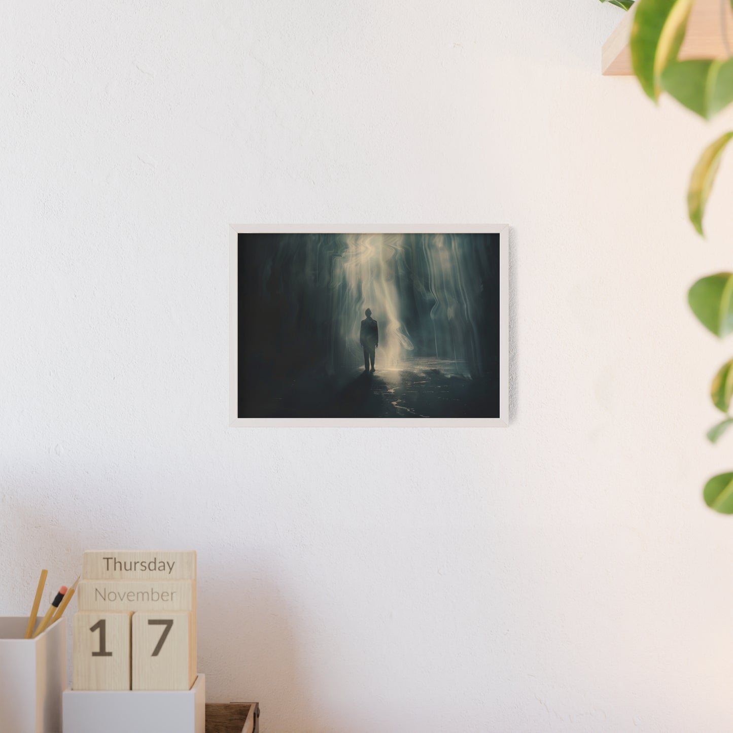 Mystical Landscape Poster with Wooden Frame - Perfect for Home Décor or Gifts