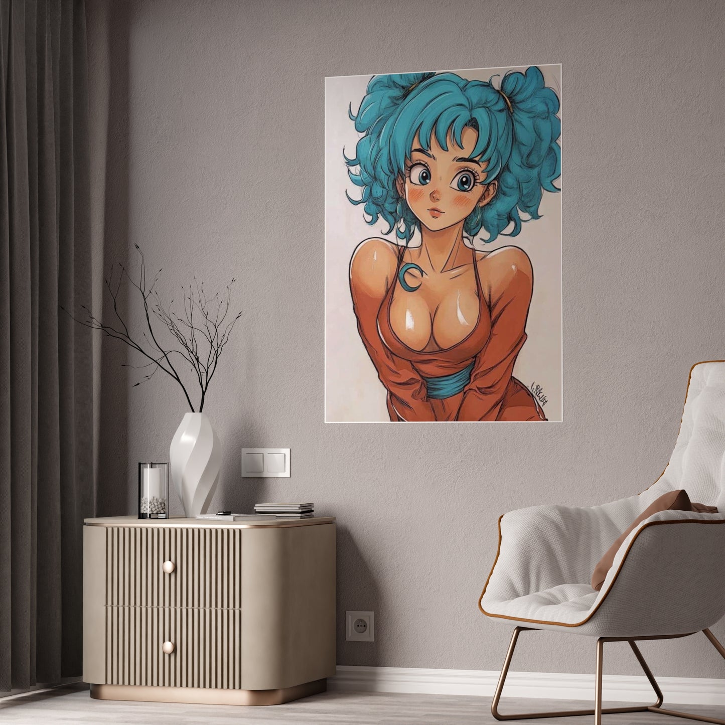 Bulma Waifu (Gloss Poster) - Premium Wall Art
