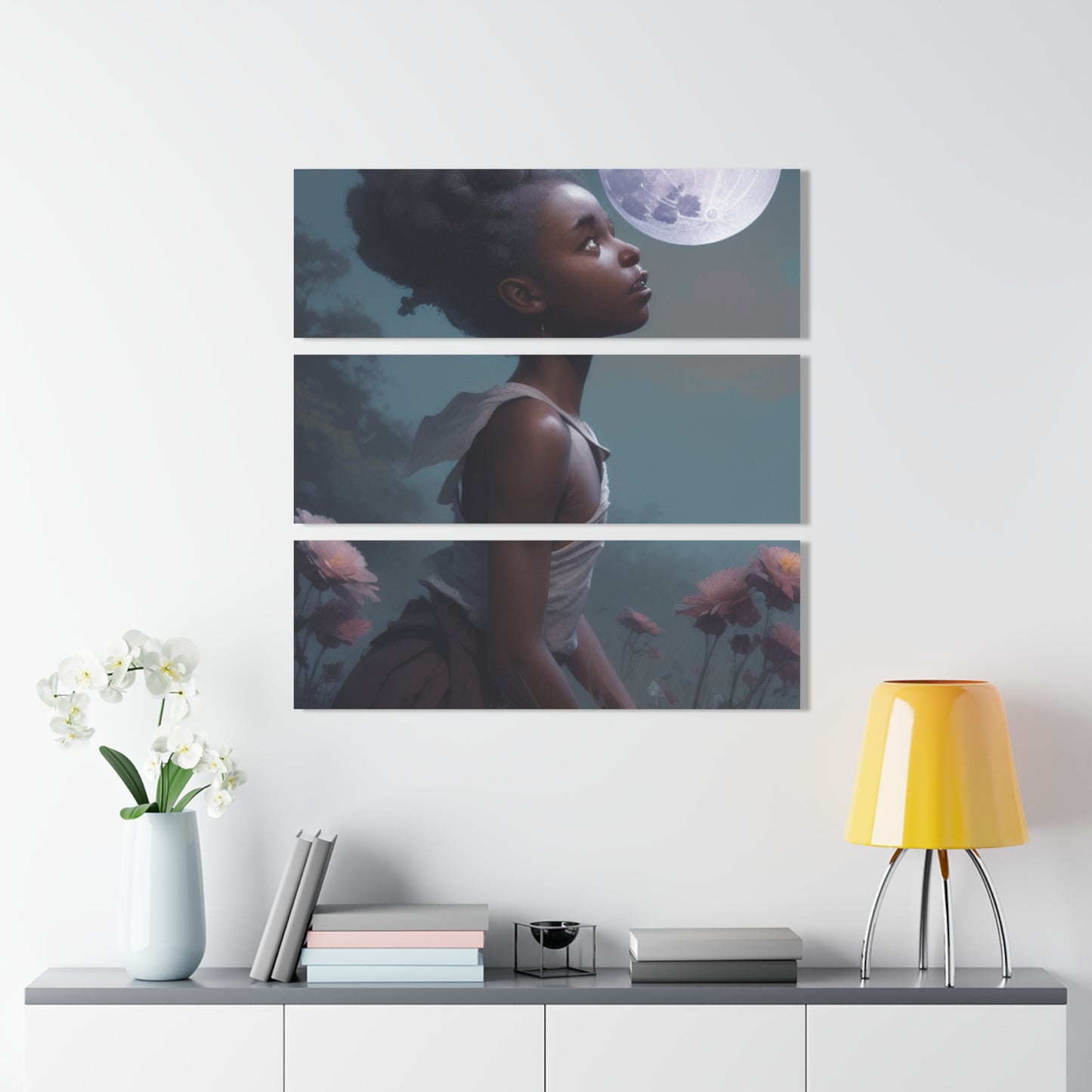 Full Moon Bloom - 3pc Acrylic Decor