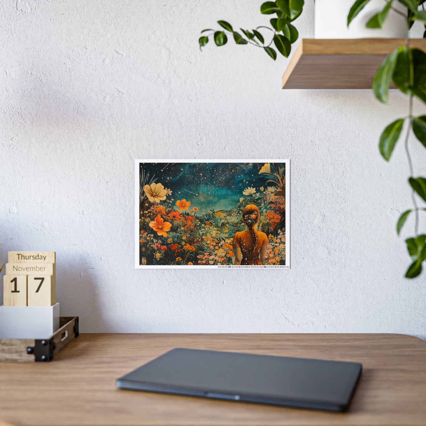 Enchanted Garden Gloss Poster - Floral Fantasy Decor for Home and Office