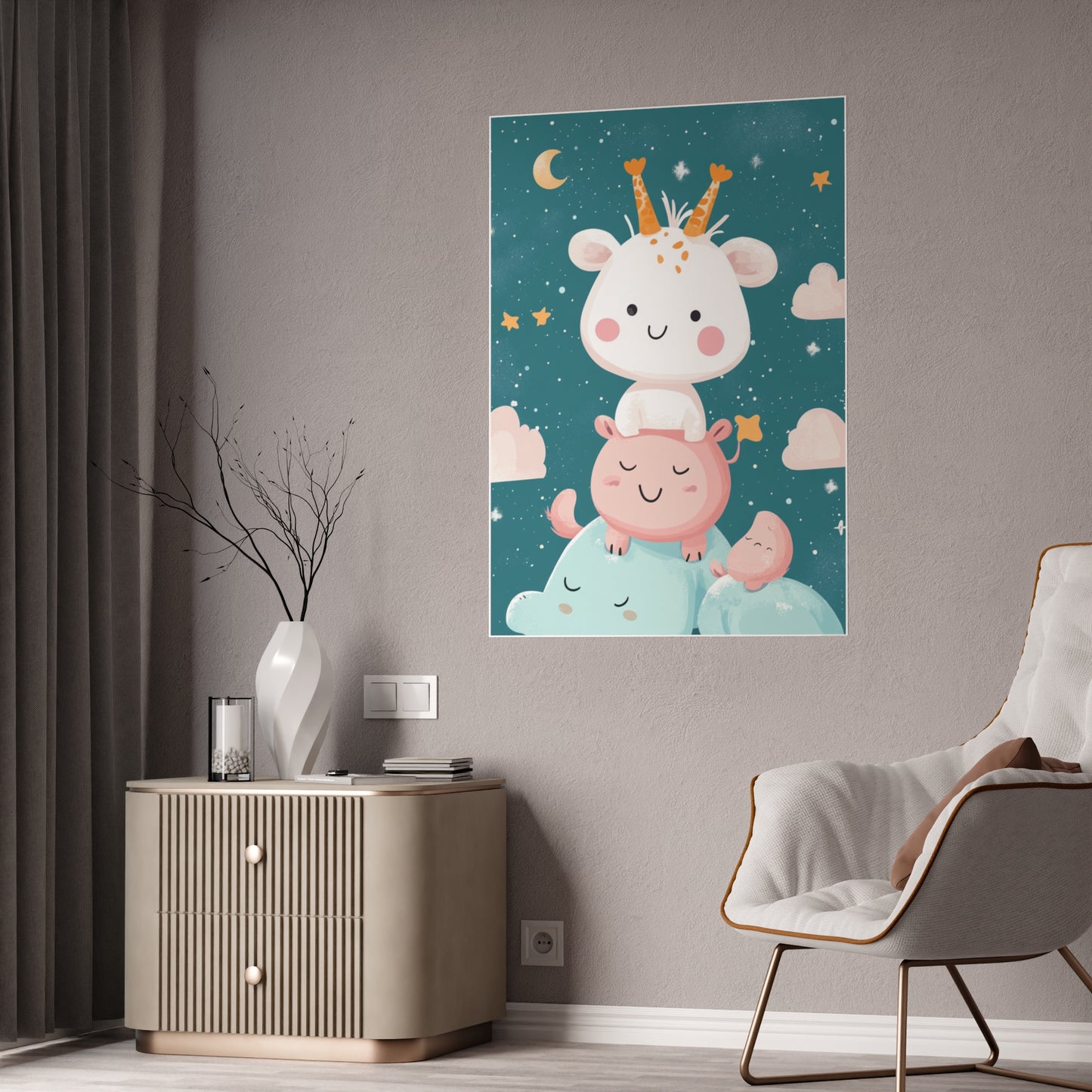 Night Time Comfy Friends (Gloss Poster)