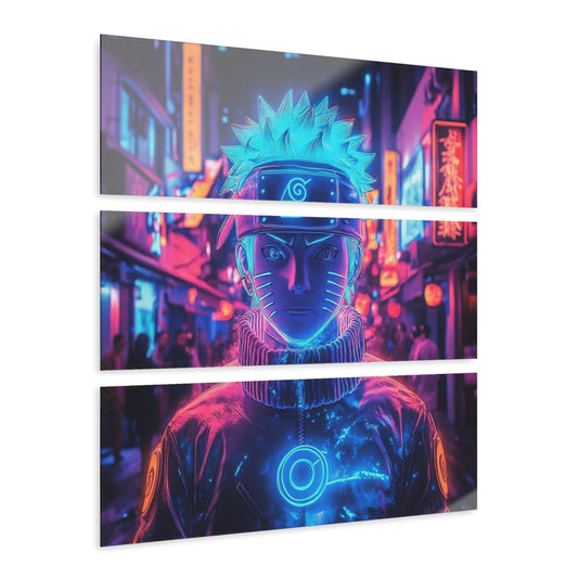 Neon Naruto (Village View) - Premium 3pc Acrylic Decor