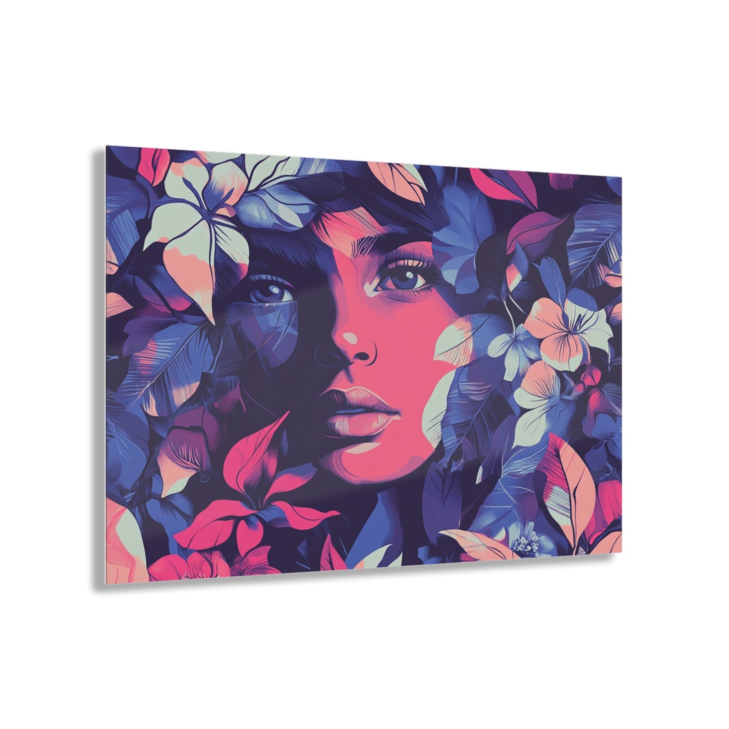 Vibrant Floral Acrylic Print - Modern Wall Art for Home Decor