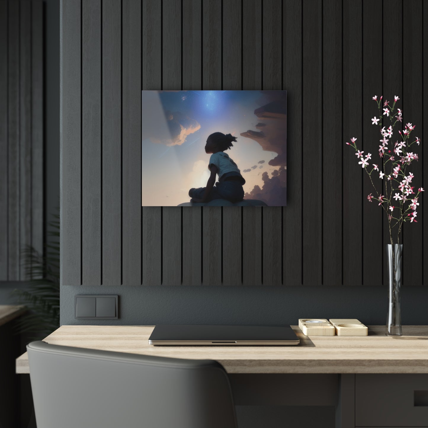 Above The Clouds -Custom Acrylic Decor