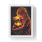 Cozy Glow - Child with Teddy Bear Art