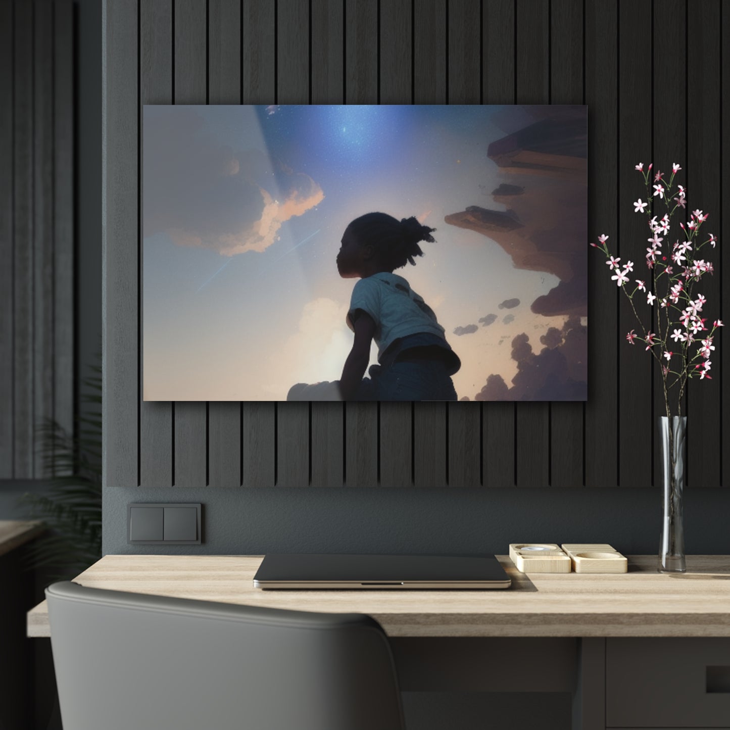 Above The Clouds -Custom Acrylic Decor