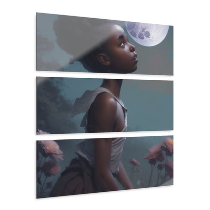 Full Moon Bloom - 3pc Acrylic Decor