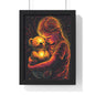 Cozy Glow - Child with Teddy Bear Art